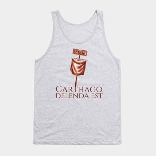 Latin Quote Carthago Delenda Est Carthage Must Be Destroyed Tank Top